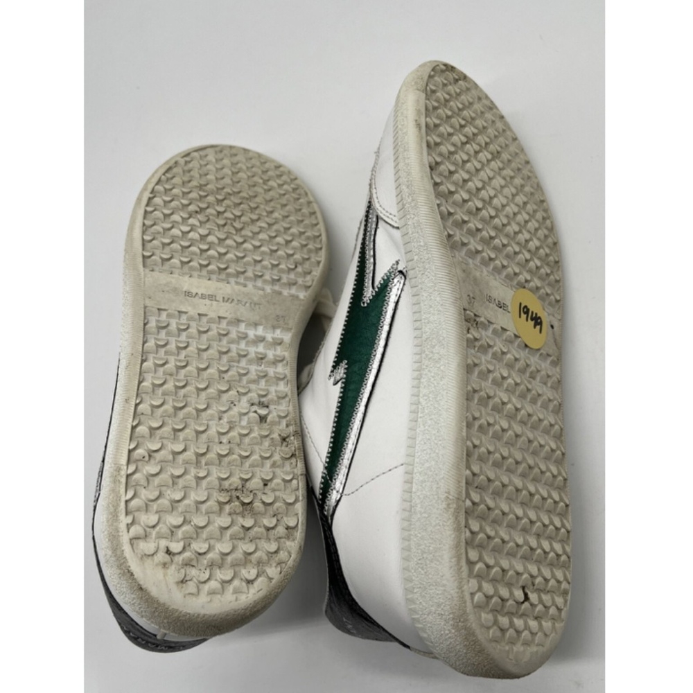 Isabel Marant Bryce Two-Tone Lightning Bolt Leather Lace-Up Sneaker sz 37 - Picture 5 of 6